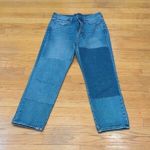 GAP Women's Two-Tone Blue Relaxed Jeans